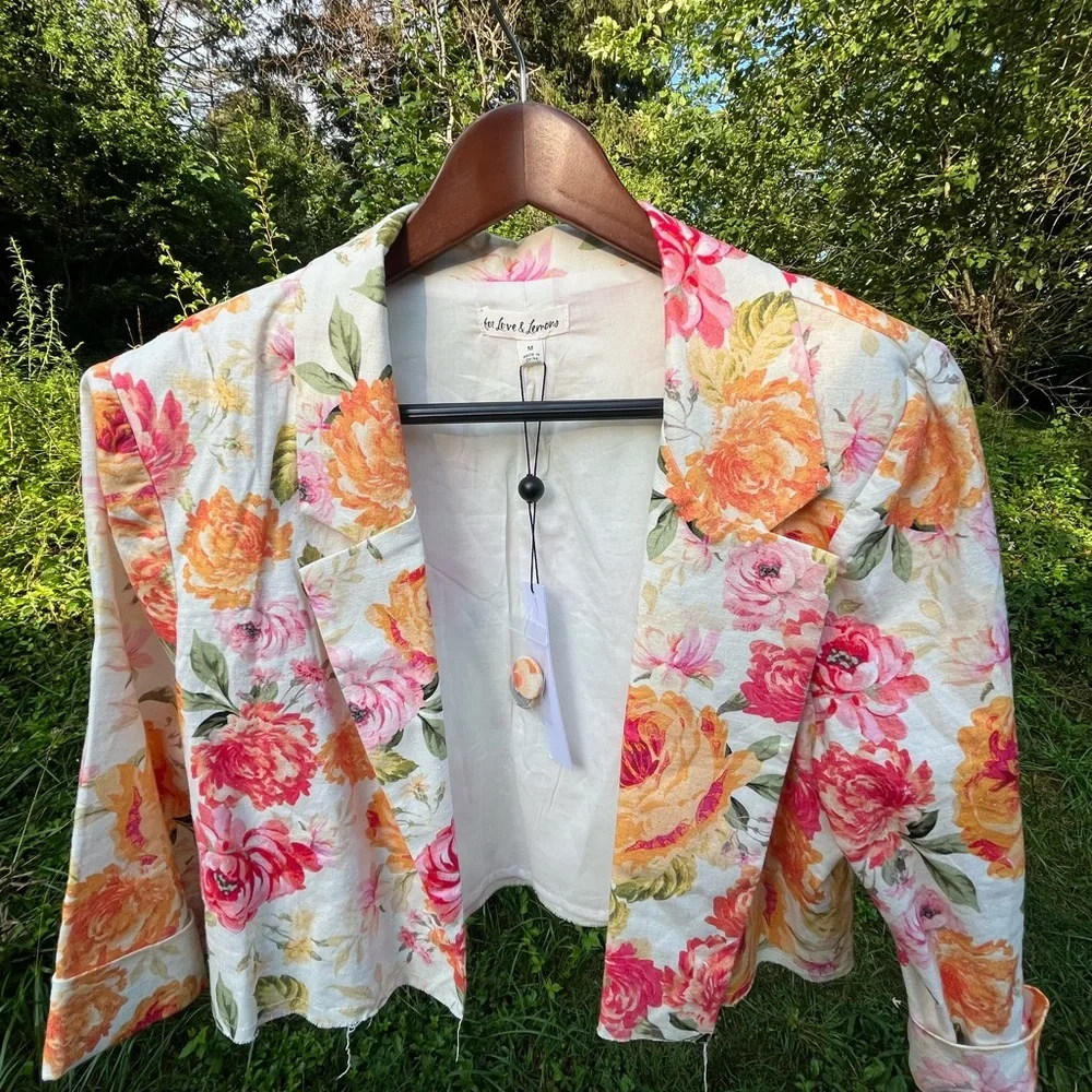 SALE: For Love & Lemons Julep Linen-Blend Blazer - Picture 9 of 10